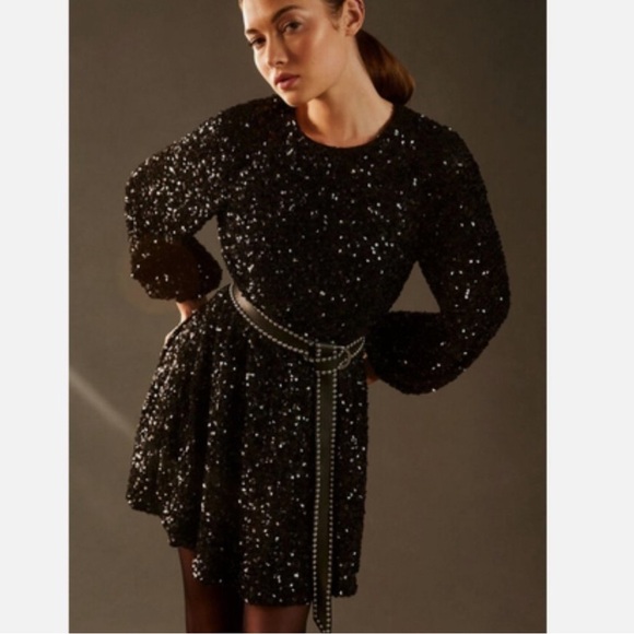 NWT Sunday in Brooklyn Balloon-Sleeve Mini Dress - Picture 2 of 11